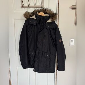 Hollister black Sherpa fleece lined jacket